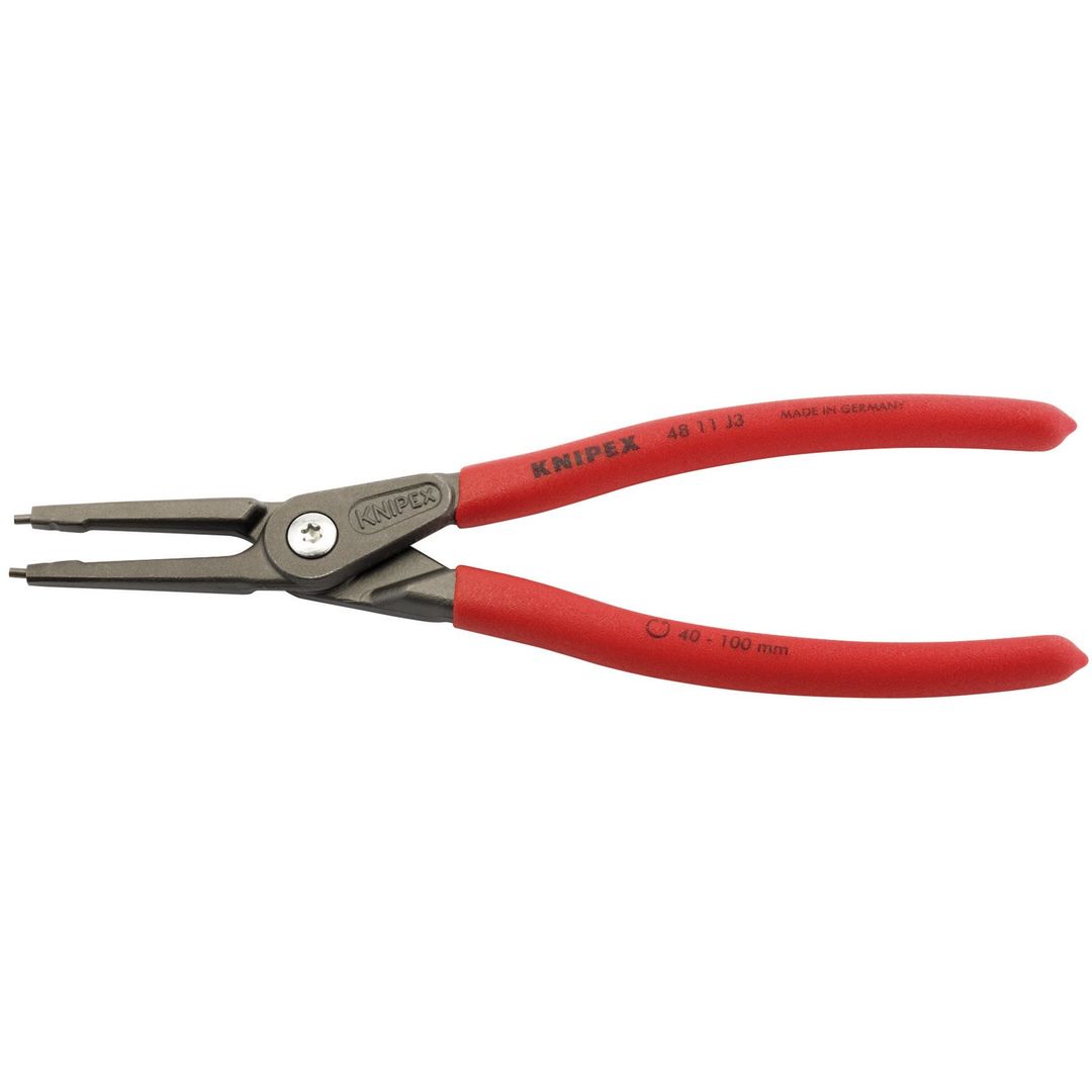 Knipex 75080 48 11 J3 225Mm Internal Straight Tip Circlip Pliers 40 - 100Mm Capacity each - Image 1