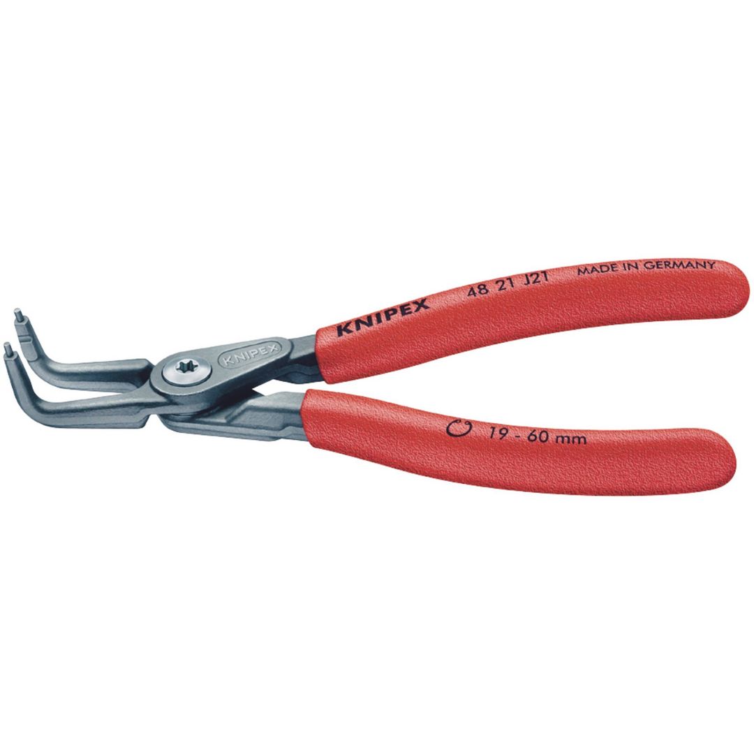 Knipex 75084 48 21 J21 90° Internal Straight Tip Circlip Pliers 19 - 60Mm Capacity 165Mm each - Image 1