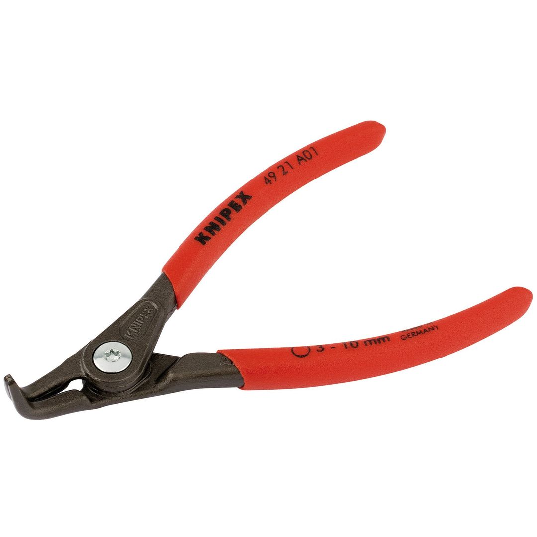 Knipex 75093 49 21 A01 90° External Straight Tip Circlip Pliers 3 - 10Mm Capacity 130Mm each - Image 1
