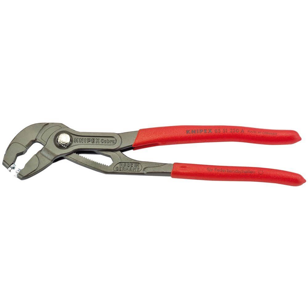 Knipex 85 51 180 A Sb Spring Hose Clamp Pliers With Non-Slip Plastic Coating Grey Atramentized 180Mm 79173 - Image 1