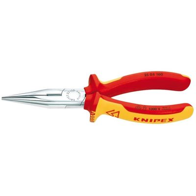 Knipex 25 06 160 SBE Fully Insulated Long Nose Pliers, 160mm