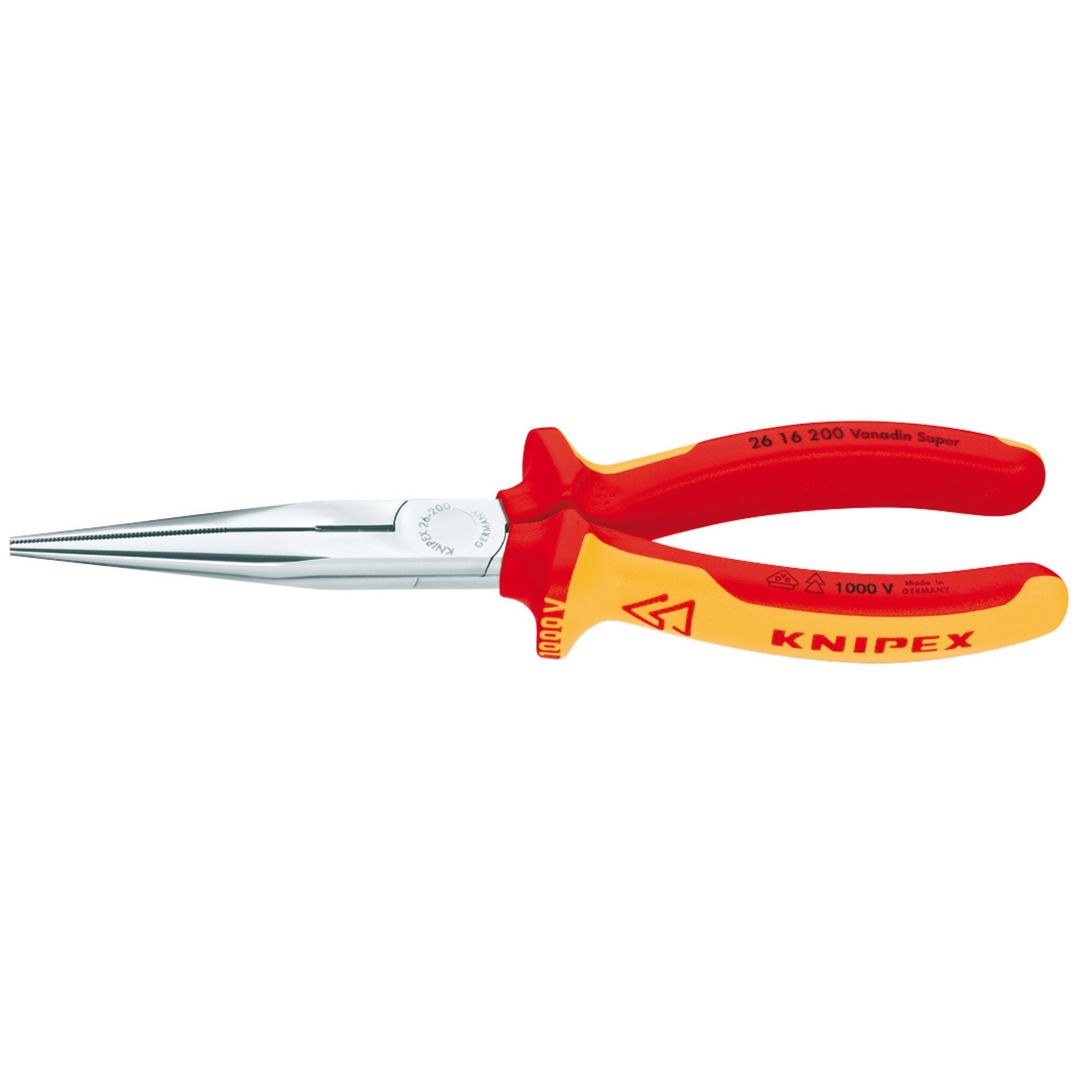 Knipex 81246 26 16 200 Sbe Fully Insulated Long Nose Pliers 200Mm each - Image 1
