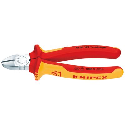 Knipex 81262 70 06 160 Sbe Fully Insulated Diagonal Side Cutter 160Mm each