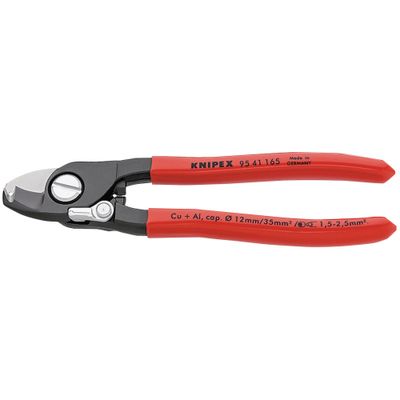 Knipex 82576 95 41 165Sbe Copper Or Aluminium Only Cable Shear With Sprung Handles 165Mm each