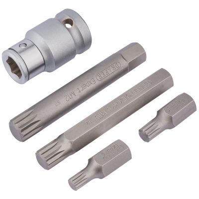Draper Expert 83567 Spline Bit Set 1/2in Sq. Dr. (5 Piece) per set