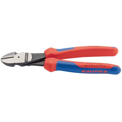 Knipex 88145 74 02 200 High Leverage Diagonal Side Cutter With Comfort Grip Handles 200Mm each