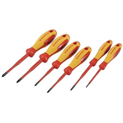 Knipex Knipex 00 20 12 VO4 VDE Insulated Slotted/Phillips®/Pozidriv® Screwdriver Set (6 Piece)