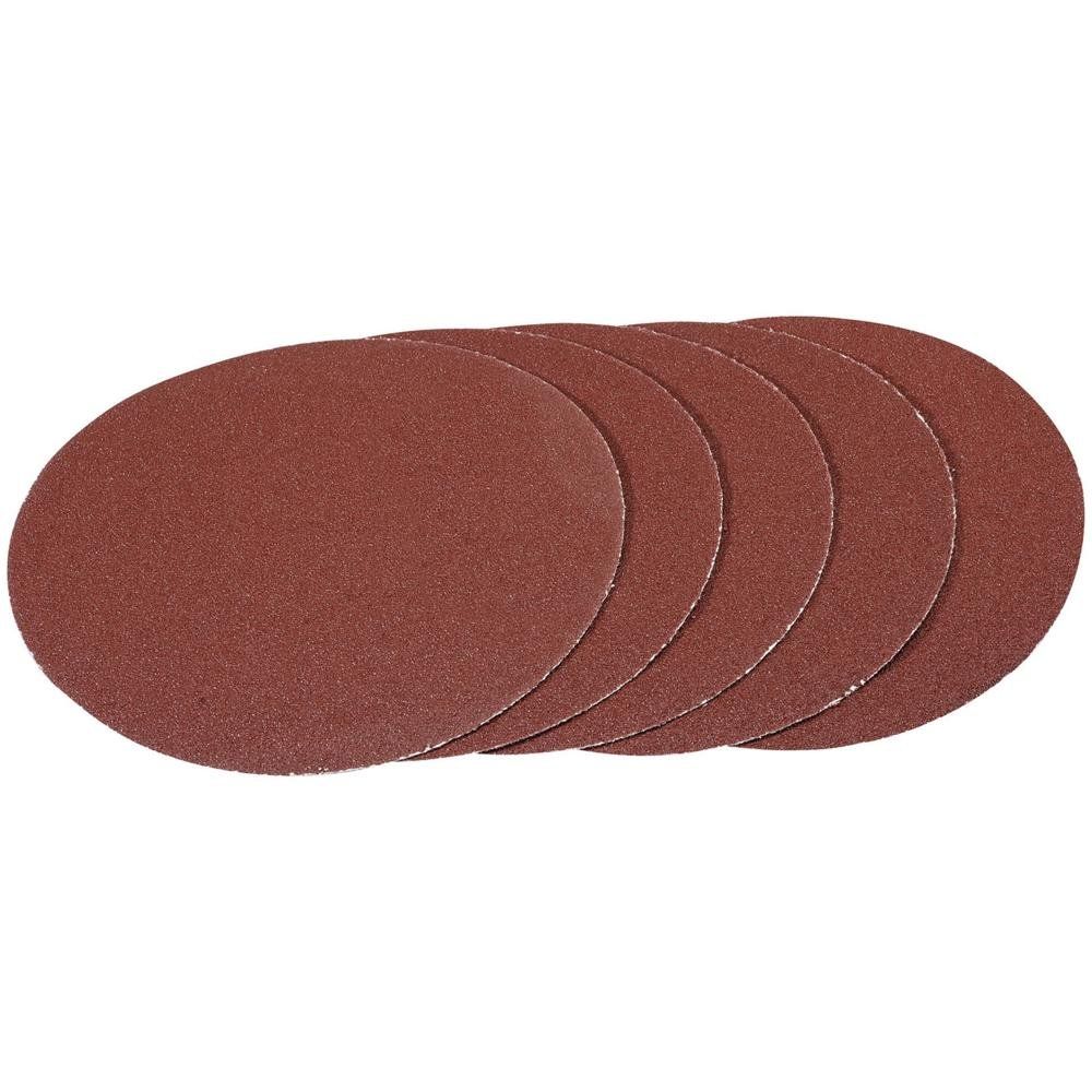 Draper Hook and Loop Aluminium Oxide Sanding Discs, 180mm, 60 Grit (Pack of 5) - Image 1
