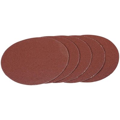 Draper Hook and Loop Aluminium Oxide Sanding Discs, 180mm, 60 Grit (Pack of 5)