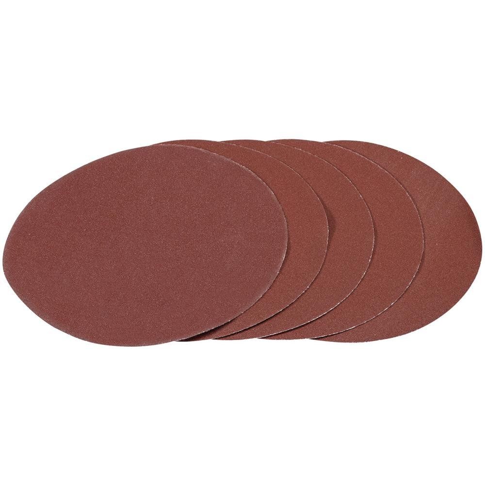 Draper Hook and Loop Aluminium Oxide Sanding Discs, 180mm, 120 Grit (Pack of 5) - Image 1