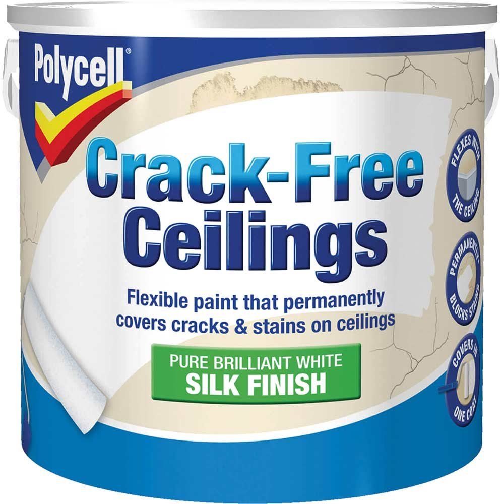 Polycell 5092994 Crack-Free Ceilings Smooth Silk 2.5 Litre - Image 1