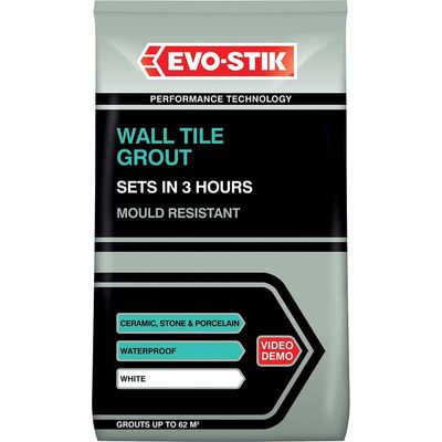 Evo-stik Tile A Wall Fast Set Grout White 0.5kg