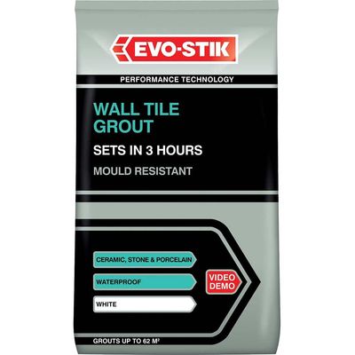 Evo-stik Tile A Wall Fast Set Grout White 1.5kg