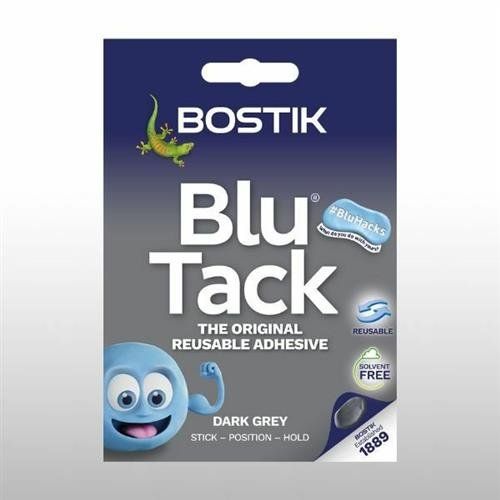 Bostik Blu Tack Original Reusable Adhesive Handy Pack 45g Dark Grey (P - Image 1