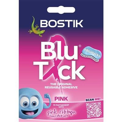 Bostik Blu Tack Original Reusable Adhesive Handy Pack 45g Pink (Pack 1