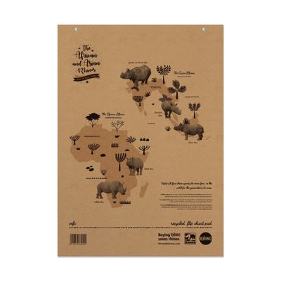 Rhino A1 Recycled Flipchart Pad 40 Leaf 20mm Squared With Plain Reverse (Pack 5) - SRFC-4