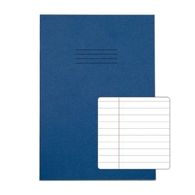 Rhino A4 Exercise Book 80 Page Ruled F8M Dark Blue (Pack 50) - VEX668-365-0