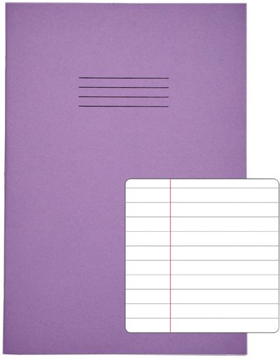 Rhino Exercise Book 8mm Ruled 80 Pages A4 Purple (Pack of 50) VC48471