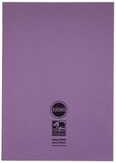 Rhino Exercise Book 80 Page F8M A4+ Purple (Pack of 50) VDU080-214-4
