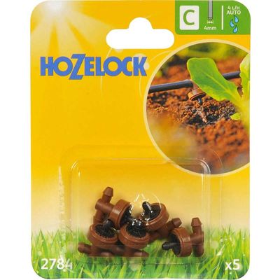 Hozelock 100-001-364 2784 In Line Pressure Dripper 4Mm (Pack 5)