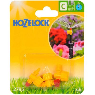 Hozelock 100-001-386 2795 Adjustable 360° Micro Spray Jet (Pack 3)
