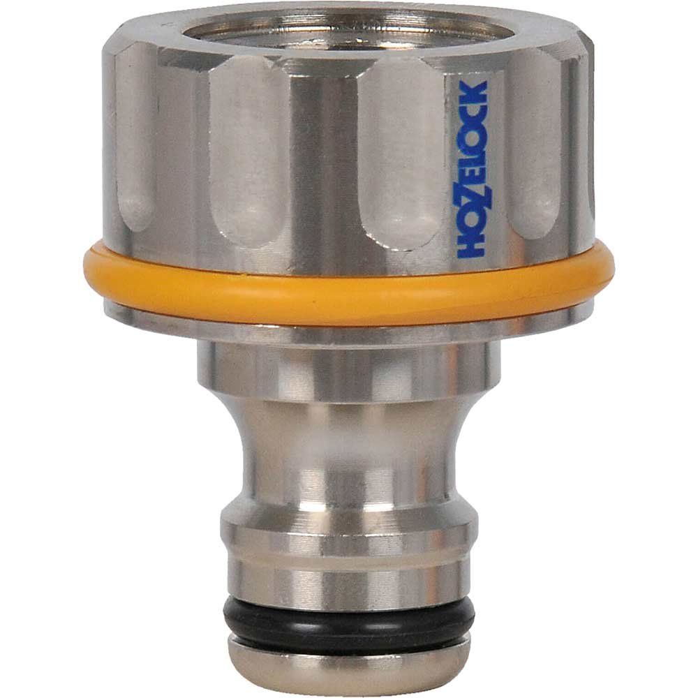 Hozelock Pro Metal Threaded Tap Hose Pipe Connector 21mm - Image 1
