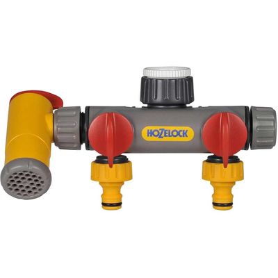 Hozelock 100-000-699 2250 Flowmax 3-Way Tap Connector 1/2 - 1In Bsp