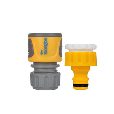 Hozelock 100-000-553 2071 Threaded Tap & Soft Touch Hose End Connector Set