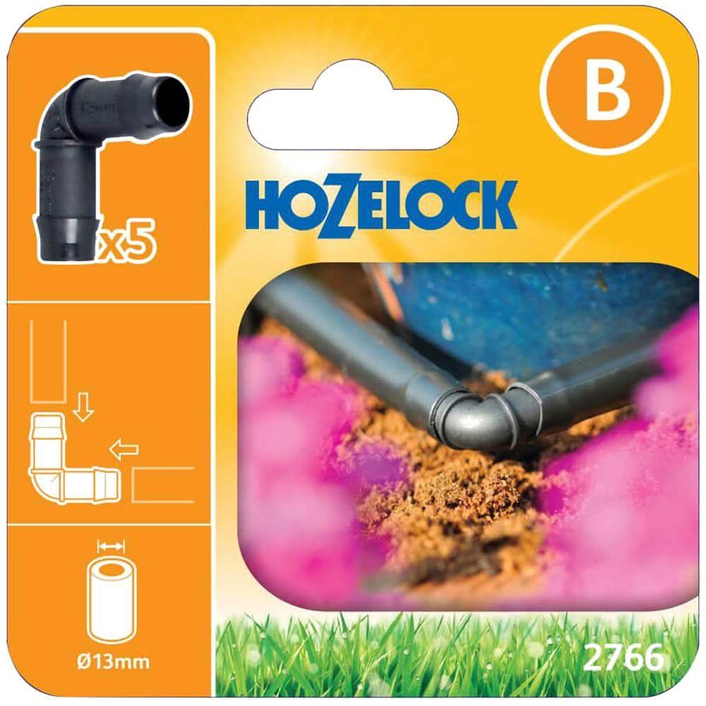 Hozelock 100-001-328 2766 90° Elbow Connector 13Mm (Pack 5) - Image 1