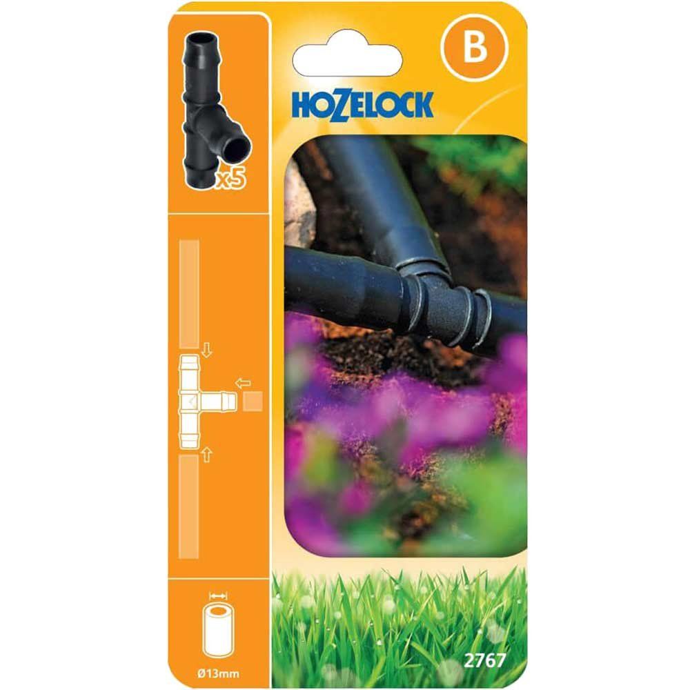 Hozelock 100-001-331 2767 T-Piece 13Mm (Pack 5) - Image 1