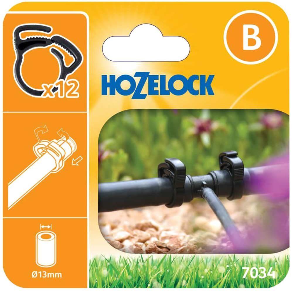 Hozelock MICRO Supply Pipe Ratchet Clamps 1/2" / 12.5mm Pack of 12 - Image 1