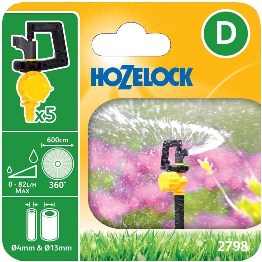 Hozelock 100-001-391 2798 Adjustable 360° Mini Sprinkler (Pack 5) - Image 1