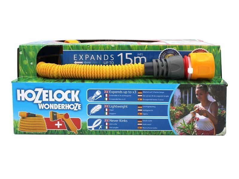 Hozelock 100-101-259 Wonderhoze 15M With Multi Spray Gun - Image 1