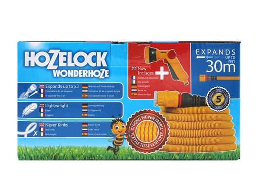 Hozelock 100-101-261 Wonderhoze 30M With Multi Spray Gun