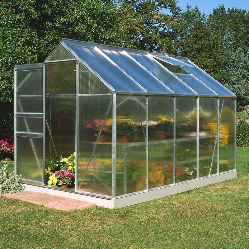 6'x10' Halls Aluminium Frame Polycarbonate Greenhouse (1.92x3.19m) - Image 1