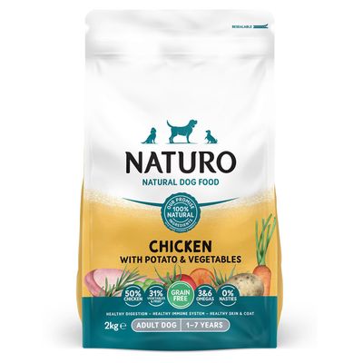 Naturo Grain Free Dry Dog Food - Chicken and Potato - Thumbnail 2