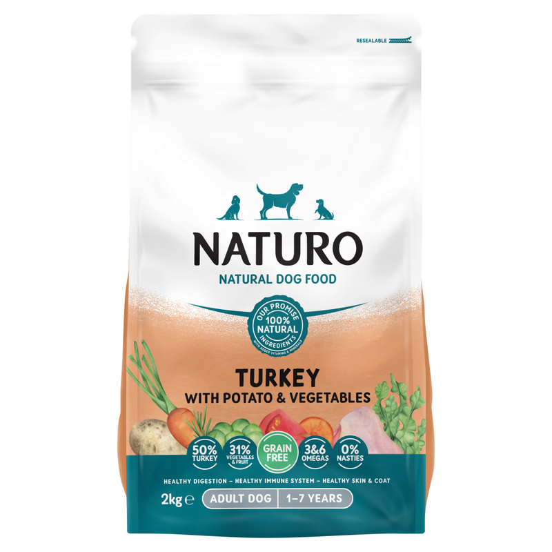 Naturo Grain Free Dry Dog Food - Turkey and Potato - Image 1