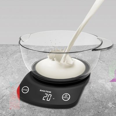 SALTER Vega 1074 BKDR Digital Kitchen Scales - Black, Black