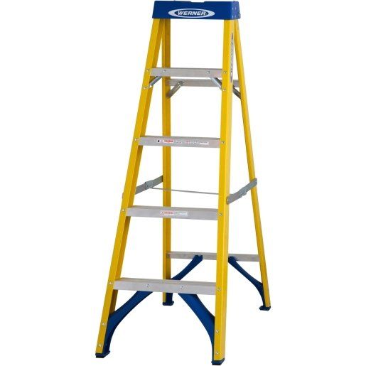 Werner 7160518 5 Tread Fibreglass Swingback Steps - Image 1