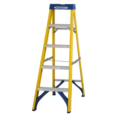Werner 7160518 5 Tread Fibreglass Swingback Steps - Thumbnail 2