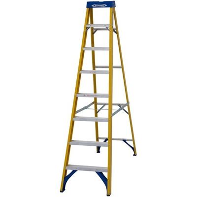 Werner 8 Tread Fibreglass Swingback Steps En131 - Thumbnail 2