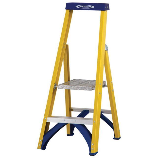 Werner 7170218 Fibreglass Platform Stepladder 2 Tread - Image 1