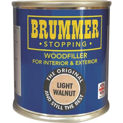 Brummer Wood Filler Light Walnut 250g