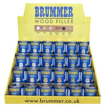 Brummer Wood Filler Counter Display Unit X 24Pc - White