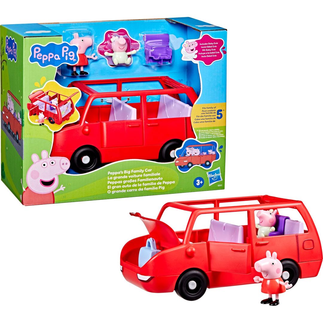 Peppa Pig Big Family Car Toy Set - Red - Image 1