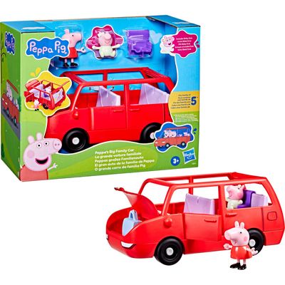 Peppa Pig Big Family Car Toy Set - Red