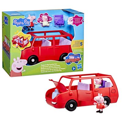 Peppa Pig Big Family Car Toy Set - Red - Thumbnail 2