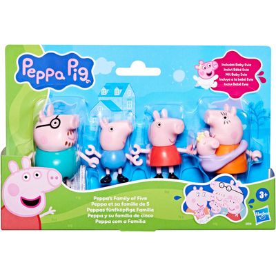 Peppa Pig Family of Five Toy Set - Blue