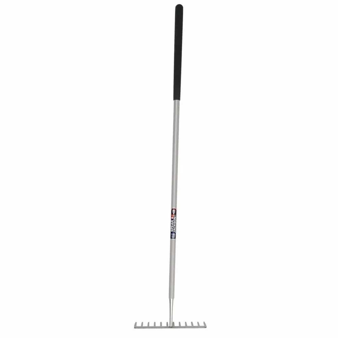 S+J Neverbend Soil Rake Carbon Steel - Image 1