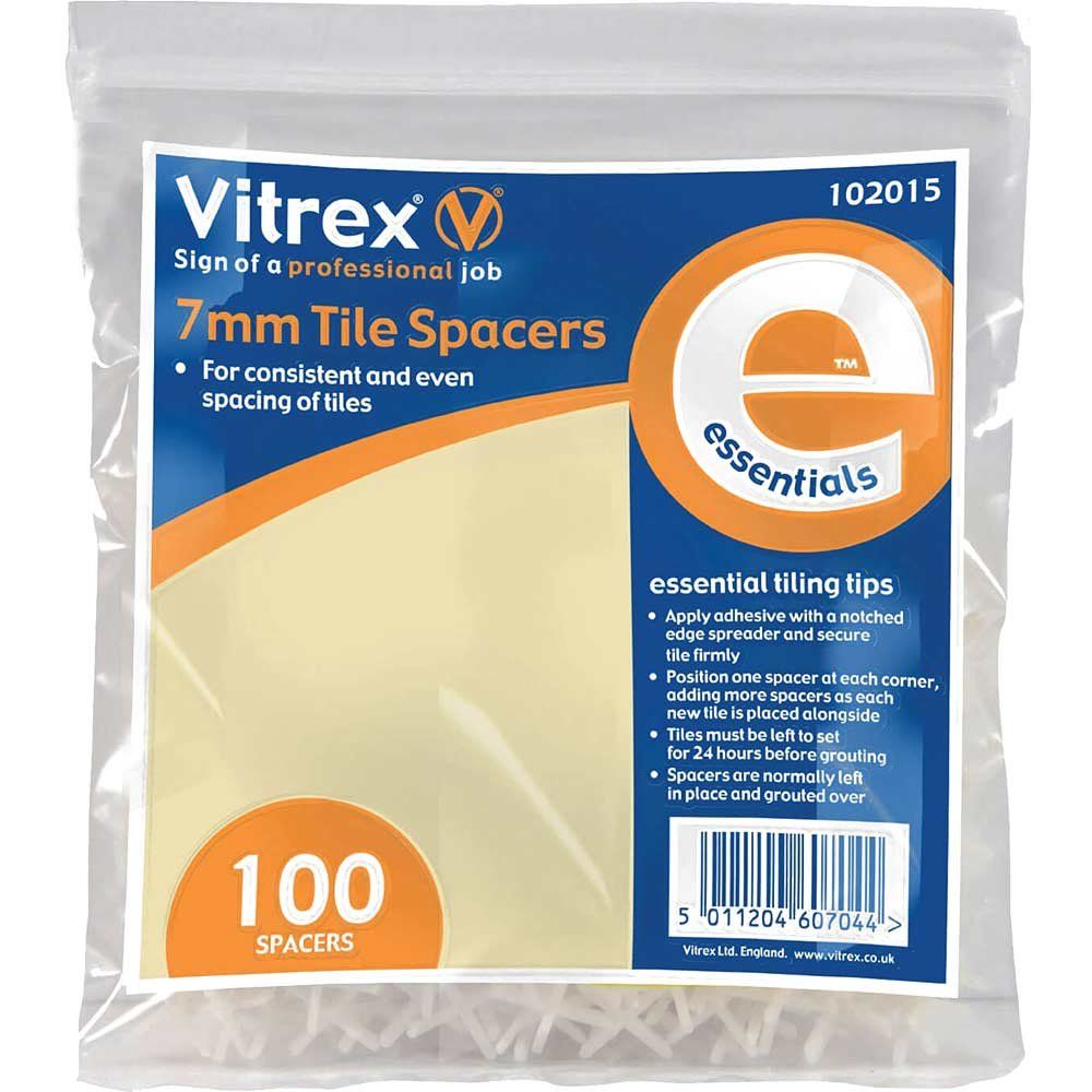 Vitrex Essential Tile Spacers 7mm Pack of 100 - Image 1